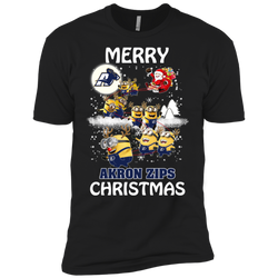 Akron Zips Ugly Christmas Sweaters Minions Santa Claus Merry Christmas Men's Sleeve Shirt - The White Eagles