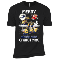 Akron Zips Ugly Christmas Sweaters Minions Santa Claus Merry Christmas Men's Sleeve Shirt - The White Eagles