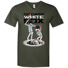 Chicago White Sox Baseball Rick And Morty Men's V-Neck T-Shirt - The White Eagles