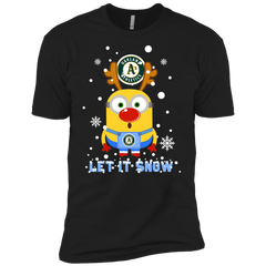Minion Oakland Athl  Ugly Christmas Sweaters Let It Snow Men's Sleeve Shirt - The White Eagles