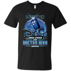 I Speak In Disney Song Lyrics And Doctor Who Quotes Shirt Men's V-Neck T-Shirt - The White Eagles