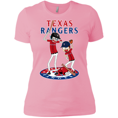 Texas Rangers Baseball Rick And Morty Ladies' Shirt - The White Eagles