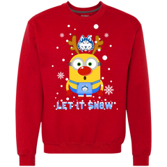 Minion Houston Baptist Huskies Ugly Christmas Sweaters Let It Snow Sweatshirt - The White Eagles