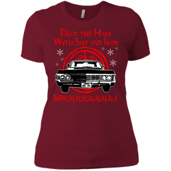 Deck The Halls With Salt And Iron Impala Lalalalalalala Supernatural Ugly Christmas Sweater Ladies' Shirt - The White Eagles