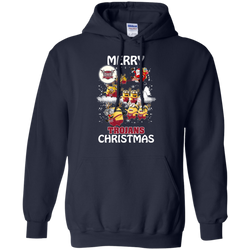Troy Trojans Ugly Christmas Sweaters Minions Santa Claus Merry Christmas Hoodie - The White Eagles