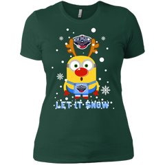 Minion New Orleans Pelicans Ugly Christmas Sweaters Let It Snow Ladies' Shirt - The White Eagles