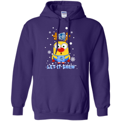 Minion Central Connecticut State Blue Devils Ugly Christmas Sweaters Let It Snow Hoodie - The White Eagles