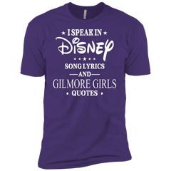 I Speak In Disney Song Lyrics And Gilmore Girls Quotes Shirt Men's Sleeve Shirt - The White Eagles
