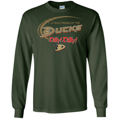 Dilly Dilly A True Friend Of The Anaheim Ducks LS Cotton T-Shirt - The White Eagles