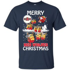 Arkansas State Red Wolves T Shirts Minions Santa Claus Merry Christmas Cotton T-Shirt - The White Eagles