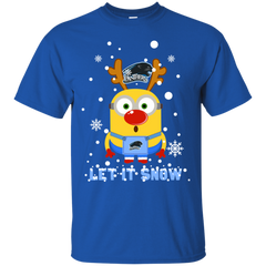 Minion Eastern Illinois Panthers Ugly Christmas Sweaters Let It Snow Cotton T-Shirt - The White Eagles