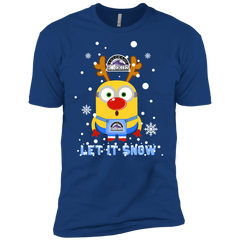Minion Colorado Rockies  Ugly Christmas Sweaters Let It Snow Men's Sleeve Shirt - The White Eagles