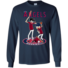 Los Angeles Angels Baseball Rick And Morty LS Cotton T-Shirt - The White Eagles