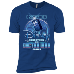 I Speak In Disney Song Lyrics And Doctor Who Quotes Shirt Men's Sleeve Shirt - The White Eagles