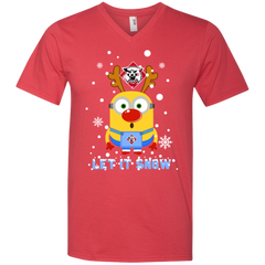 Minion Davidson Wildcats Ugly Christmas Sweaters Let It Snow Men's V-Neck T-Shirt - The White Eagles