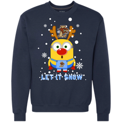Minion Lehigh Mountain Hawks Ugly Christmas Sweaters Let It Snow Sweatshirt - The White Eagles
