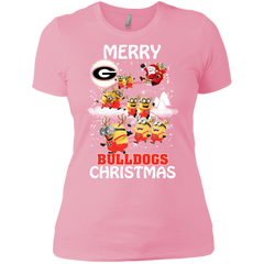 Georgia Bulldogs Ugly Christmas Sweaters Minions Santa Claus Merry Christmas Ladies' Shirt - The White Eagles