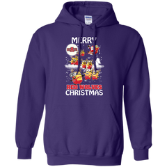 Arkansas State Red Wolves Ugly Christmas Sweaters Minions Santa Claus Merry Christmas Hoodie - The White Eagles