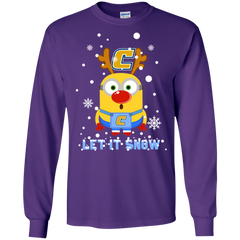 Minion Chattanooga Mocs Ugly Christmas Sweaters Let It Snow LS Cotton T-Shirt - The White Eagles