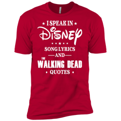 I Speak In Disney Song Lyrics And The Walking Dead Quotes Shirt Men's Sleeve Shirt - The White Eagles