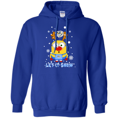 Minion Nashville Predators Ugly Christmas Sweaters Let It Snow Hoodie - The White Eagles