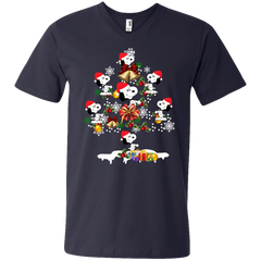 Christmas Is Coming Snoopy The Peanuts Movies Santa Claus Ugly Christmas Sweater Men's V-Neck T-Shirt - The White Eagles