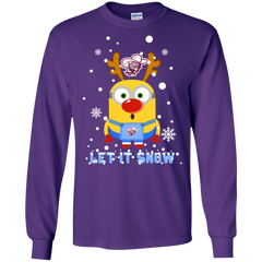 Minion Eastern Kentucky Colonels Ugly Christmas Sweaters Let It Snow LS Cotton T-Shirt - The White Eagles