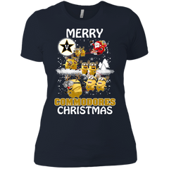 Vanderbilt Commodores Ugly Christmas Sweaters Minions Santa Claus Merry Christmas Ladies' Shirt - The White Eagles