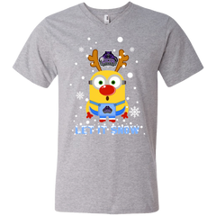 Minion Central Arkansas Bears Ugly Christmas Sweaters Let It Snow Men's V-Neck T-Shirt - The White Eagles