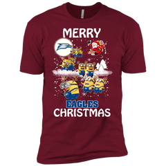 Georgia Southern Eagles Ugly Christmas Sweaters Minions Santa Claus Merry Christmas Men's Sleeve Shirt - The White Eagles