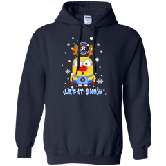 Minion Houston Astros  Ugly Christmas Sweaters Let It Snow Hoodie - The White Eagles