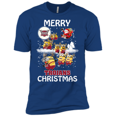 Troy Trojans Ugly Christmas Sweaters Minions Santa Claus Merry Christmas Men's Sleeve Shirt - The White Eagles