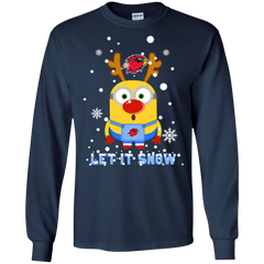 Minion Lamar Cardinals Ugly Christmas Sweaters Let It Snow LS Cotton T-Shirt - The White Eagles