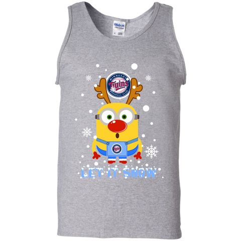 Minion Minnesotatwins  Ugly Christmas Sweaters Let It Snow Tank Top - The White Eagles