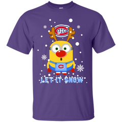 Minion Montréal Canadiens Ugly Christmas Sweaters Let It Snow Cotton T-Shirt - The White Eagles