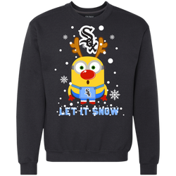 Minion Chicago White Sox  Ugly Christmas Sweaters Let It Snow Sweatshirt - The White Eagles