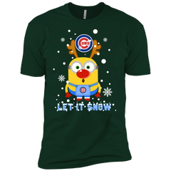 Minion Chicago Cubs  Ugly Christmas Sweaters Let It Snow Men's Sleeve Shirt - The White Eagles