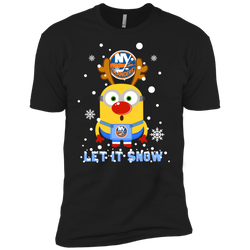 Minion New York Islanders Ugly Christmas Sweaters Let It Snow Men's Sleeve Shirt - The White Eagles