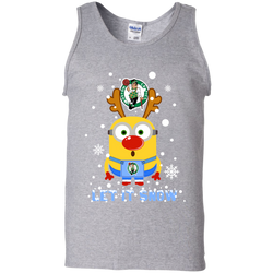 Minion Boston Celtics Ugly Christmas Sweaters Let It Snow Tank Top - The White Eagles