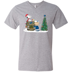 Detroit Lions Snoopy The Peanuts Ugly Christmas Sweater  Super Bowl Men's V-Neck T-Shirt - The White Eagles