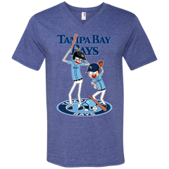 Tampa Bay Rays Baseball Rick And Morty Men's V-Neck T-Shirt - The White Eagles