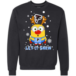 Minion Atlanta Falcons Ugly Christmas Sweaters Let It Snow Sweatshirt - The White Eagles