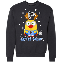 Minion Atlanta Falcons Ugly Christmas Sweaters Let It Snow Sweatshirt - The White Eagles