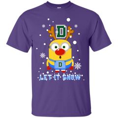 Minion Dartmouth Big Green Ugly Christmas Sweaters Let It Snow Cotton T-Shirt - The White Eagles