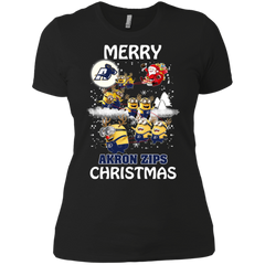 Akron Zips T Shirts Minions Santa Claus Merry Christmas Hoodies Sweatshirts Ladies' Shirt - The White Eagles