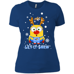 Minion Montana State Bobcats Ugly Christmas Sweaters Let It Snow Ladies' Shirt - The White Eagles