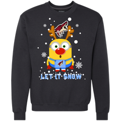 Minion Arizona Coyotes Ugly Christmas Sweaters Let It Snow Sweatshirt - The White Eagles