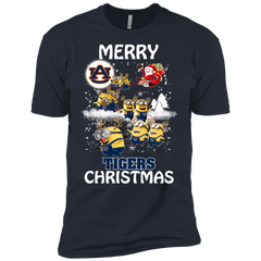 Auburn Tigers T Shirts Minions Santa Claus Merry Christmas Men's Sleeve Shirt - The White Eagles