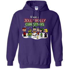 Have A Jolly Holly Christmas The Peanuts Movie Snoopy Charlie Brown Woodstock Hoodie - The White Eagles