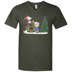 Tennessee Titans Snoopy The Peanuts Ugly Christmas Sweater  Super Bowl Men's V-Neck T-Shirt - The White Eagles